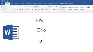 How to insert check box into MS Word and change the symbol to checkmark [upl. by Adrahs]