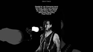 Feuer Frei  RAMMSTEIN Insolated Vocals  Lyrics Rammstein feuerfrei lindemann lyrics [upl. by Nikolos]