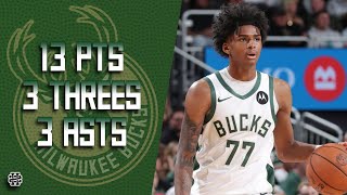 AJ Johnson 13 pts 3 threes 3 asts vs Lakers 2024 Preseason [upl. by Rotkiv]