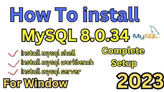 How to Install MySQL 8034 ON Window 1011 in Hindi mysql [upl. by Bathulda]