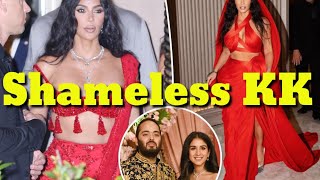 Kim Kardashian DESTROYED for Inappropriate Wedding Outfit in India [upl. by Ornie]