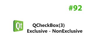 C Qt 92  QCheckBox3ExclusiveAndNonExclusive [upl. by Cralg]