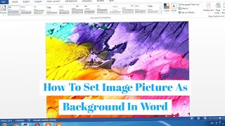 How to insert and set a background image in Ms Word Document [upl. by Connell]