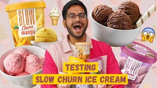 MY TEAM GUESSES THE ALLNEW SLOW CHURN ICE CREAM FLAVORS  😱BLIND TASTE TESTHONEST REACTIONS [upl. by Townsend949]