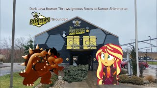 Dark Lava Bowser Throws Igneous Rocks at Sunset Shimmer at Bee Clean Car WashGrounded [upl. by Nerfe]