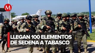 Llegan más de 600 militares a Tabasco para reforzar seguridad 100 son de fuerzas especiales [upl. by Kapoor142]