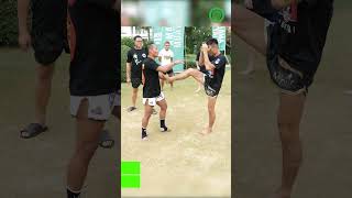 Saenchai Muay Thai Tricks  Countering the Teep [upl. by Yelnik]