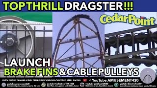 Top Thrill Dragster Launch Brake Fins amp Cable Pulleys  amusement420 [upl. by Phaedra]