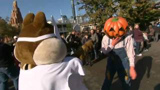 Halloween 2010 Atmosphere Decorations Disney Characters  Disneyland Paris [upl. by Anelrats]