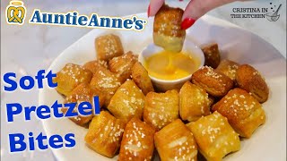 How to make Soft Pretzel Bites  Auntie Annes Pretzels Recipe [upl. by Garlaand]