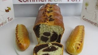 Recette du gâteau quotpain au lait marbré au chocolat noirquot  En collaboration avec quotCuisine Rapidequot [upl. by Iclehc]