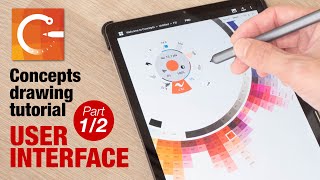 How to draw with Concepts app User Interface part 12 [upl. by Ynahteb]