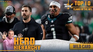 Herd Hierarchy Packers boot out Eagles Chiefs drop down on Colins Top 10 of Wild Card  THE HERD [upl. by Janessa]