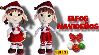 ELFOS NAVIDEÑOS AMIGURUMI 14 elfosacrochet navidadamigurumi navidadacrochet [upl. by Dinnage258]