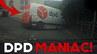 UNBELIEVABLE UK DPD DRIVERS DASH CAMERAS  DPD Drives Into Oncoming Traffic Smash Bollard 2 [upl. by Emelita]