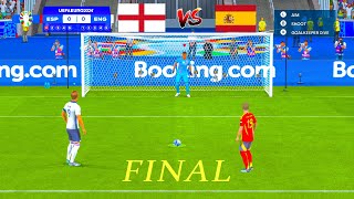 Spain vs England  Penalty Shootout  EURO 2024 FINAL  FC 24 Gameplay [upl. by Michigan]