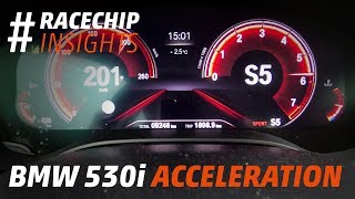 BMW 530i 2018 Acceleration RaceChip vs Stock Autobahn amp Dyno [upl. by Noitsirhc]