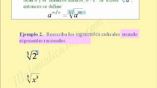 DEFINICIÓN DE EXPONENTE RACIONAL Parte I [upl. by Arammat]