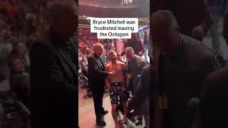 Bryce Mitchell was frustrated leaving the Octagon UFC296 [upl. by Ymerrej637]