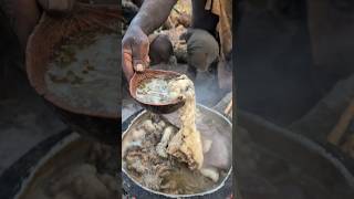 Its dinner time😋‼️ See how Hadza cooks and eating their favorite soup when is too hot 🔥foodafrica [upl. by Araminta729]