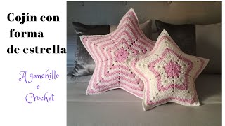 COJÍN CON FORMA DE ESTRELLA A GANCHILLO O CROCHET [upl. by Etiuqal]