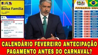 CALENDĆRIO DO AUXĆ¨LIO BRASIL FEVEREIRO 2024 vai ser ANTECIPADO COM AUMENTO e AUXĆ¨LIO GĆS P TODOS [upl. by Burl]