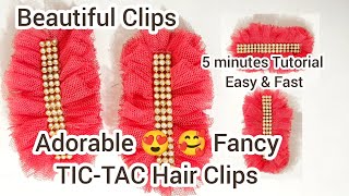 BEAUTIFUL amp ADORABLE TICTAC HAIR CLIPS  FAST amp EASY 5 MINUTES TUTORIAL  FASHION FOR KIDS [upl. by Aura]