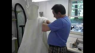 Wedding Gown Alterations  Adding a Bustle to a Wedding Dress [upl. by Nimesay]