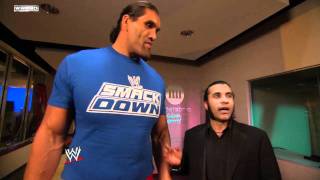 SmackDown The Great Khali wishes Rey Mysterio well as he heads to Raw [upl. by Arakaj]