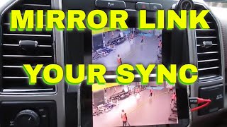 How to mirror link in your Ford F 150 Sync 3 [upl. by Hctud]