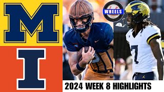 24 Michigan vs 22 Illinois  Full Game Highlights  2024 College Football Highlights [upl. by Dnartreb]