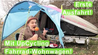 1 Ausfahrt mit Fahrradwohnwagen English subtitles Wie ist der camper [upl. by Ydiarf]