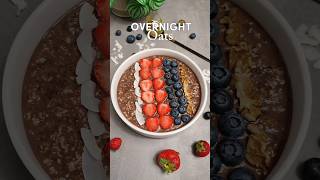 Overnight oats meal prep for breakfast 🍓🫐 recipe breakfast protein healthyrecipes yum [upl. by Ssur]