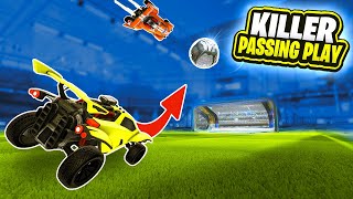 INSANE PASSING PLAYS Rocket League Funny Moments [upl. by Hitchcock828]