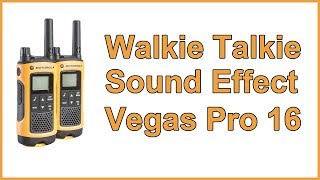 AM Radio  Walkie Talkie Sound Effect Vegas Pro 16 [upl. by Ario]