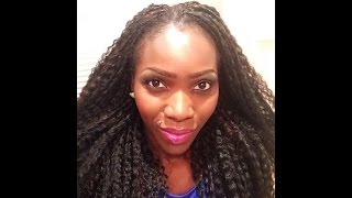 How to  Crochet Braids using Brazilian Curl  Synthetic hair Part1 [upl. by Mir]