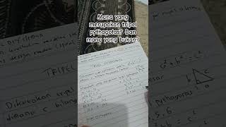 Mana yang merupakan tripel pythagoras dan mana yang bukan matematikasmp tripelpythagoras shorts [upl. by Deborah]