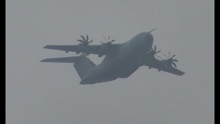 RAF Airbus A400M flying over South Belfast 22822 [upl. by Doran]