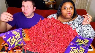 Takis Challenge • MUKBANG [upl. by Duncan341]