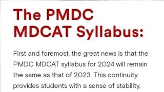 MDCAT 2024 Syllabus  Real or Fake [upl. by Gilmour288]