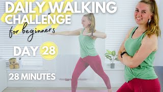 28 Minute Low Impact Walking Workout  DAY 28 Daily Walking Challenge for Beginners ± 2800 steps [upl. by Aicen]