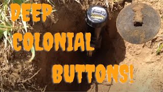 Loads of COLONIAL BUTTONS dug DEEP in the field amp A bottle digging ADVENTURE [upl. by Kred]