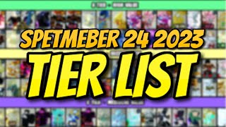 YBA NEW OFFICIAL YBA SKIN TRADING TIER LIST SEPTEMBER 24 2023 [upl. by Castle]