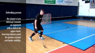 Defending and attacking posture  floorballcoachorg [upl. by Foote660]