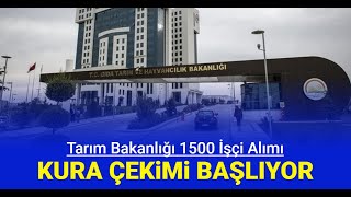 Tarım ve Orman Bakanlığı 1500 işçi alımı kura çekimi canlı yayını başlıyor [upl. by Rosane]