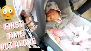 FIRST TIME OUT ALONE WITH A NEWBORN AND TODDLER [upl. by Scarface]