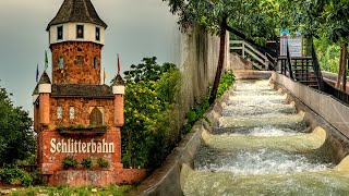 Hillside Tube Chute  Strange River Water Slide at Schlitterbahn New Braunfels [upl. by Notyalk]