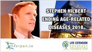 Stephen Hilbert at Ending AgeRelated Diseases 2018 — Treating Aging with SENSOlytics  LEAF [upl. by Mattox]