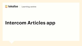 Intercom Articles app [upl. by Alyaj]