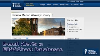 Setting EBSCOhost Search Alerts [upl. by Griswold]